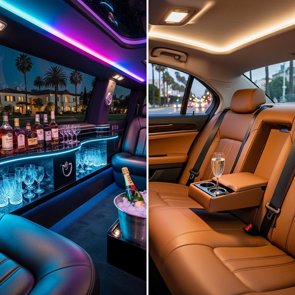 Limo Car vs. Standard Sedan in Los Angeles