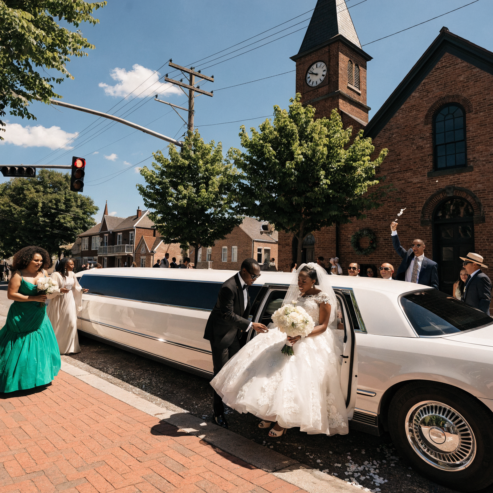 White Stretch Limousine for Wedding in South Philly