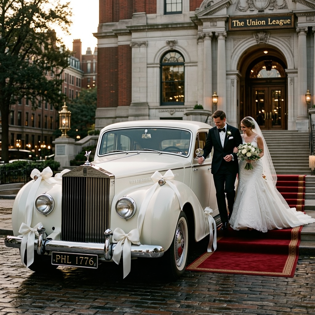 Vintage Limousine Hire for Philadelphia Wedding