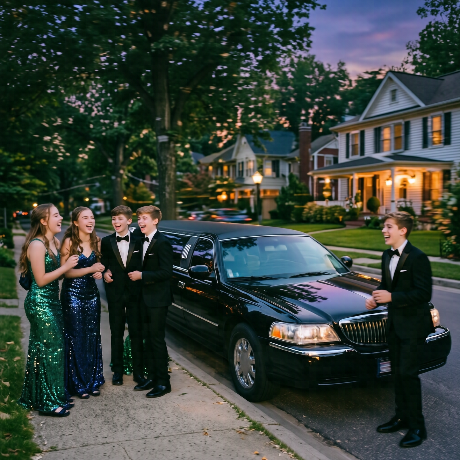 Limo Rental for Prom Group in Penn Wynne